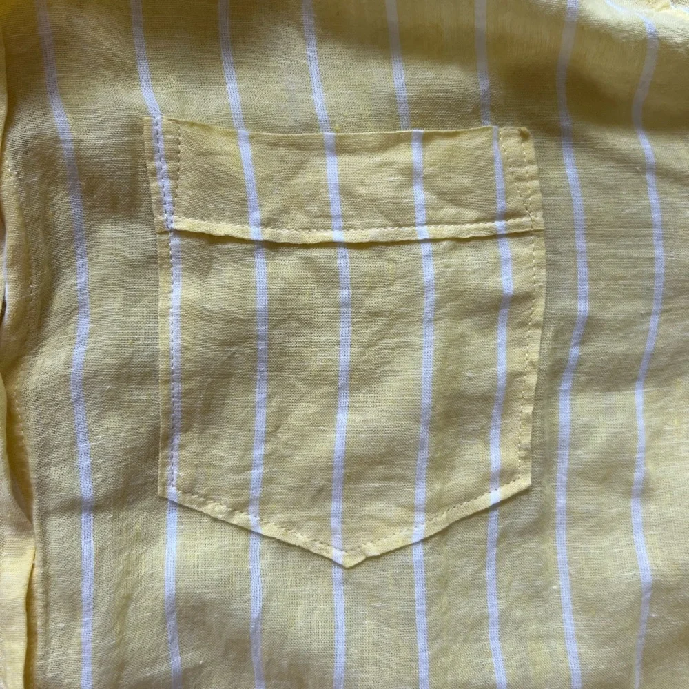 Banana Republic Yellow Striped Button-Up Shirt - Picture 4 of 8